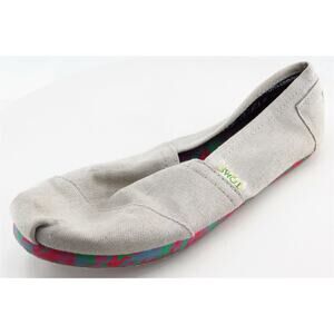 Toms Girls Shoes Size‎ 4 M Gray Loafer Fabric